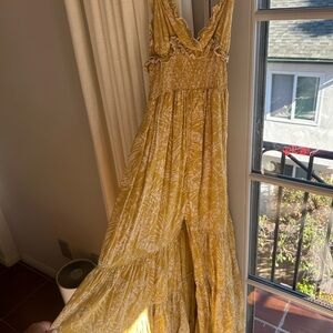 Yellow Floral Maxi Dress